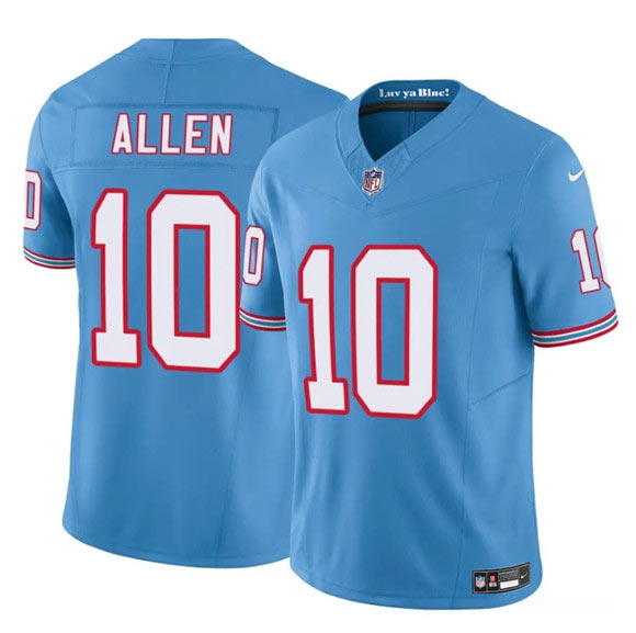 Men's Tennessee Titans 10 Brandon Allen Blue 2025 F.U.S.E. Throwback Vapor Limited Football Stitched Jersey