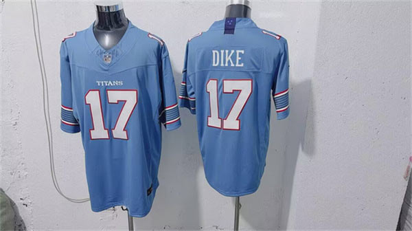 Men's Tennessee Titans 17 Chimere Dike Light Blue 2026 F.U.S.E. Vapor Limited Football Stitched Jersey