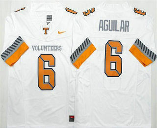 Men's Tennessee Volunteers 6 Joey Aguilar Limited White 2025 College Football Jersey
