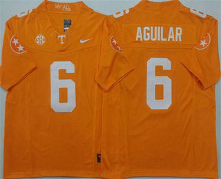 Men's Tennessee Volunteers 6 Joey Aguilar Orange 2024 FUSE College Football Jersey