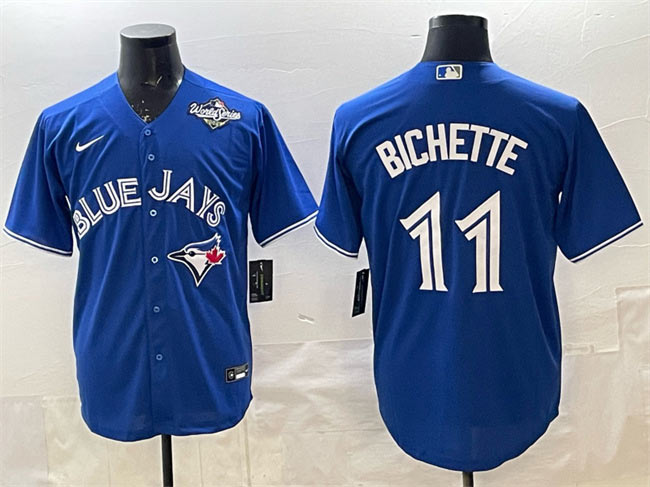 Men's Toronto Blue Jays 11 Bo Bichette Royal 2025 World Series Cool Base Stitched Baseball Jersey