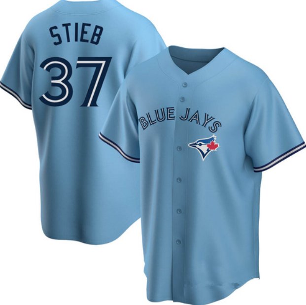 Men's Toronto Blue Jays 37 Dave Stieb Blue Home Cool Base Stitched Baseball Jersey