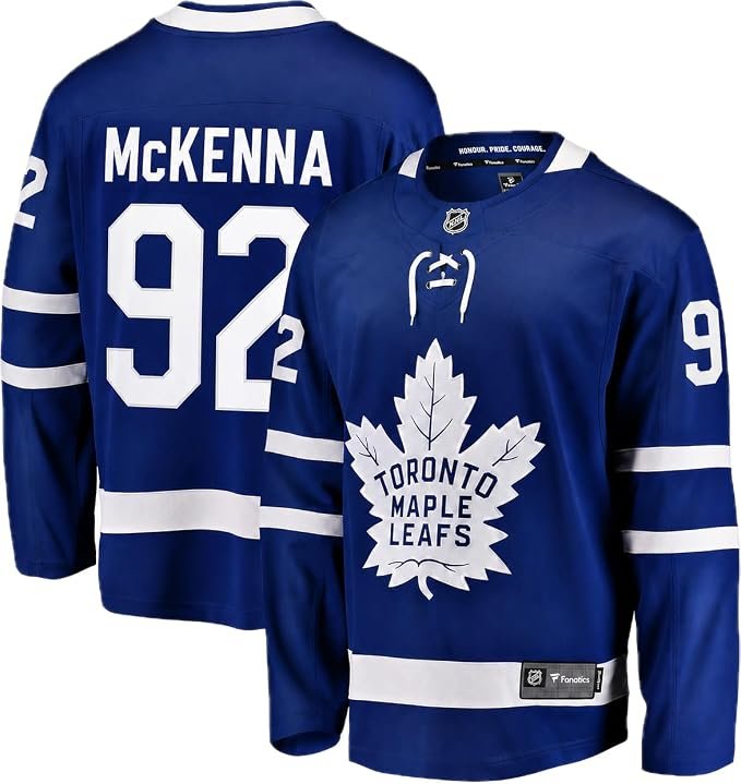 Men's Toronto Maple Leafs 92 Gavin McKenna Fanatics Blue Stitched Hockey Jersey Men's Toronto Maple Leafs 92 Gavin McKenna Fanatics Blue Stitched Hockey Jersey