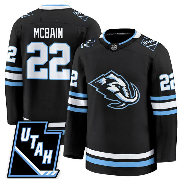 Men's Utah Hockey Mammoth 22 Jack McBain 2025 Limited All Stitched Black Jersey