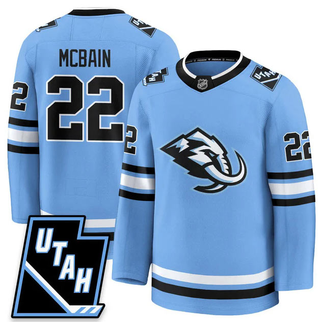 Men's Utah Hockey Mammoth 22 Jack McBain 2025 Limited All Stitched Blue Jersey