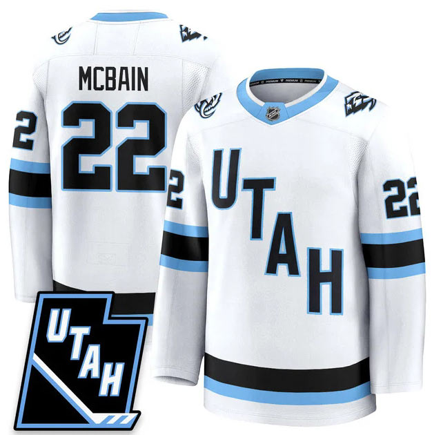 Men's Utah Hockey Mammoth 22 Jack McBain 2025 Limited All Stitched White Jersey