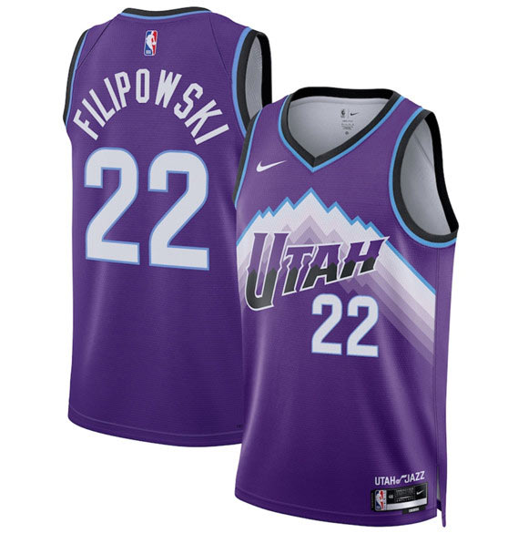Men's Utah Jazz 22 Kyle Filipowski Purple 2025 Icon Edition Stitched Basketball Jersey
