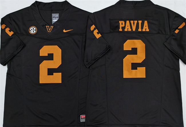 Men's Vanderbilt Commodores 2 Diego Pavia Black F.U.S.E. Vapor Limited Stitched Football Jersey