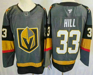Men's Vegas Golden Knights 33 Adin Hill Gray Authentic Jersey