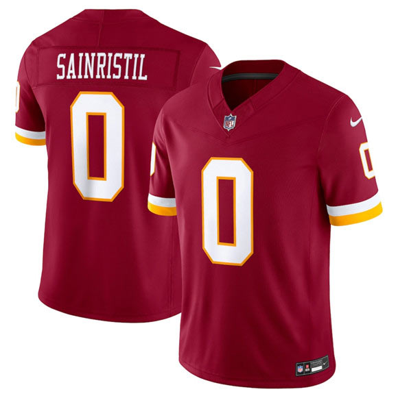 Men's Washington Commanders 0 Mike Sainristil Burgundy 2026 F.U.S.E. Vapor Limited Football Stitched Jersey Men's Washington Commanders 0 Mike Sainristil Burgundy 2026 F.U.S.E. Vapor Limited Football Stitched Jersey