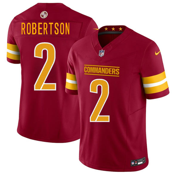 Men's Washington Commanders 2 Amik Robertson Burgundy F.U.S.E. Vapor Limited Football Stitched Jersey