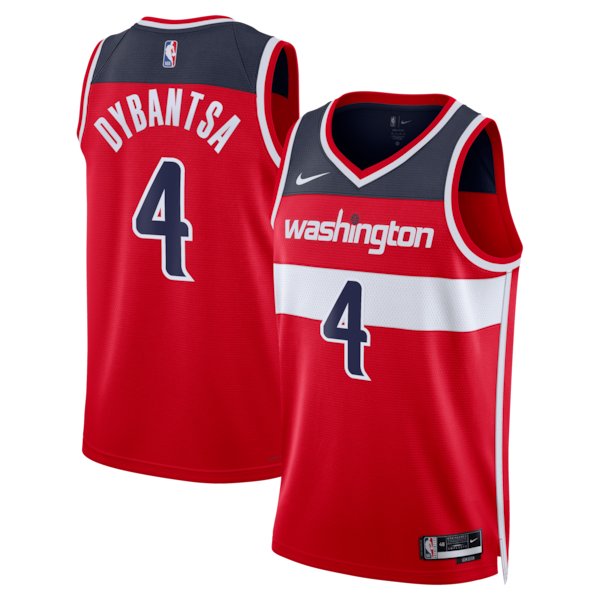 Men's Washington Wizards 4 AJ Dybantsa Nike Red 2026 NBA Draft Swingman Icon Edition Jersey
