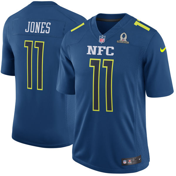 Men Atlanta Falcons 11 Julio Jones Limited Blue 2017 Pro Bowl NFL Jersey