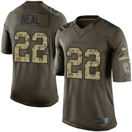 Men Atlanta Falcons 22 Keanu Neal Green Salute To Service Stitched Limited NFL Jersey