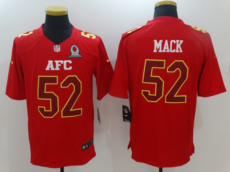 Men Oakland Raiders 52 Khalil Mack Limited Red 2017 Pro Bowl NFL Jersey