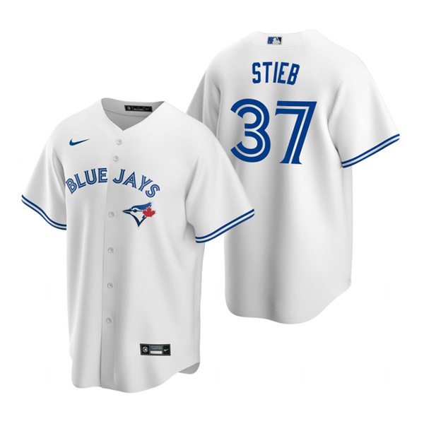 Mens Toronto Blue Jays 37 Dave Stieb Stitched Nike White Home Jersey