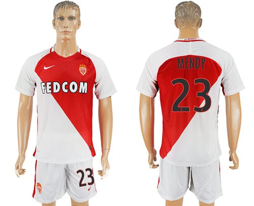 Monaco 23 Mendy Home Soccer Club Jersey