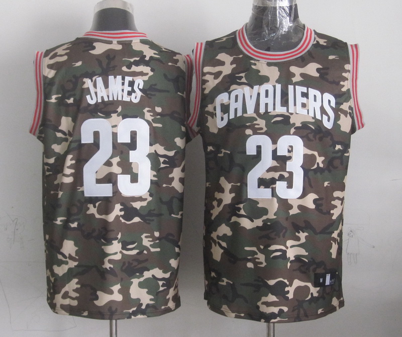NBA Cleveland Cavaliers 23 Lebron James Swingman Fashion Camouflage Camo Jersey