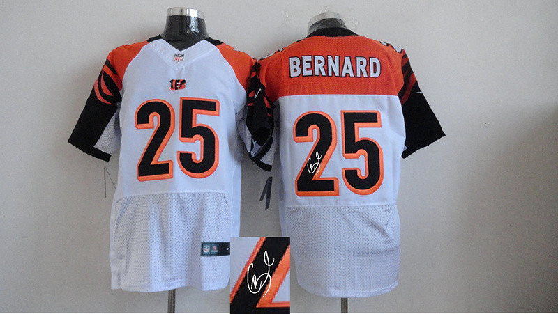 Bengals 25 Giovani Bernard White Signature Edition Elite Jersey