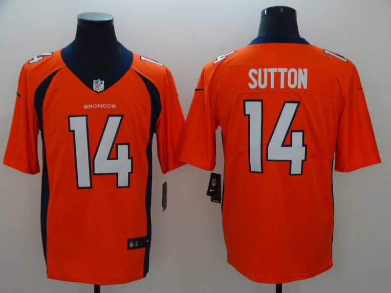 Broncos 14 Courtland Sutton Orange Vapor Untouchable Limited Jersey