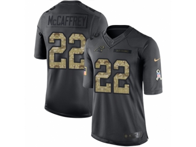 Carolina Panthers 22 Christian McCaffrey Limited Black 2016 Salute to Service NFL Jersey