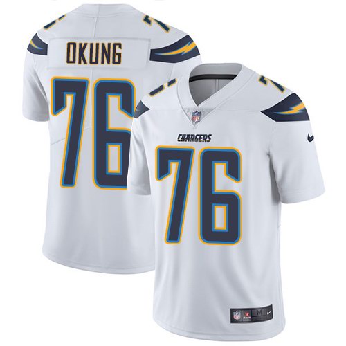 Chargers 76 Russell Okung White Vapor Untouchable Limited Jersey