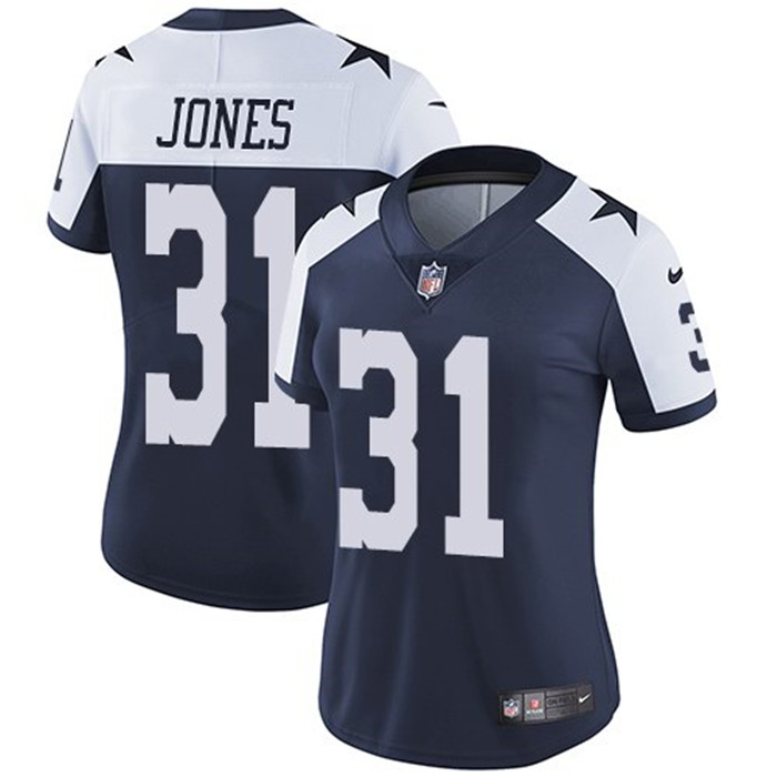 Cowboys 31 Byron Jones Navy Alternate Women Vapor Untouchable Limited Jersey
