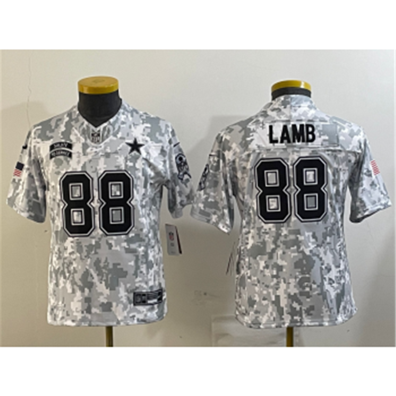 Nike Cowboys 88 Lamb Arctic Camo 2024 F.U.S.E. Salute to Service Limited Youth Jersey