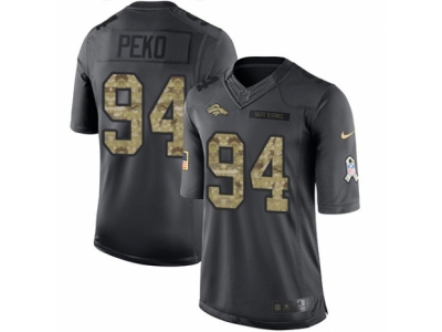 Denver Broncos 94 Domata Peko Limited Black 2016 Salute to Service NFL Jersey