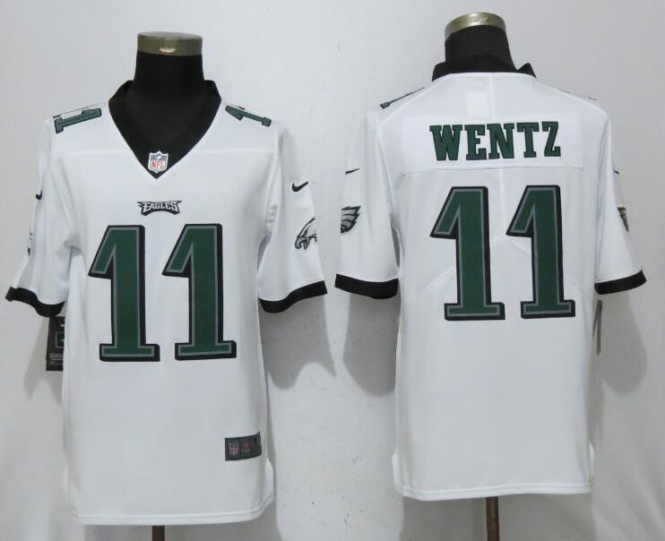 Eagles 11 Carson Wentz White Vapor Untouchable Limited Jersey