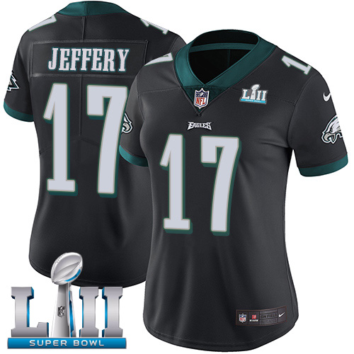 Eagles 17 Alshon Jeffery Black Women 2018 Super Bowl LII Vapor Untouchable Player Limited Jersey