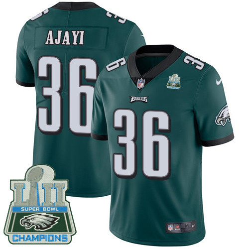 Eagles 36 Jay Ajayi Green 2018 Super Bowl Champions Vapor Untouchable Player Limited Jersey