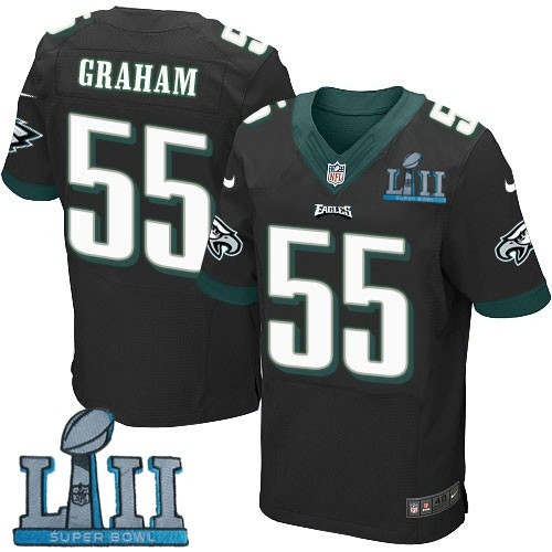 Eagles 55 Brandon Graham Black 2018 Super Bowl LII Elite Jersey
