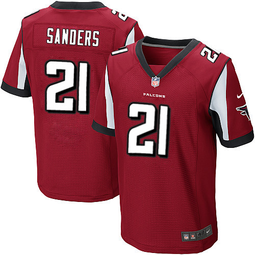 Falcons 21 Deion Sanders Red Elite Jersey