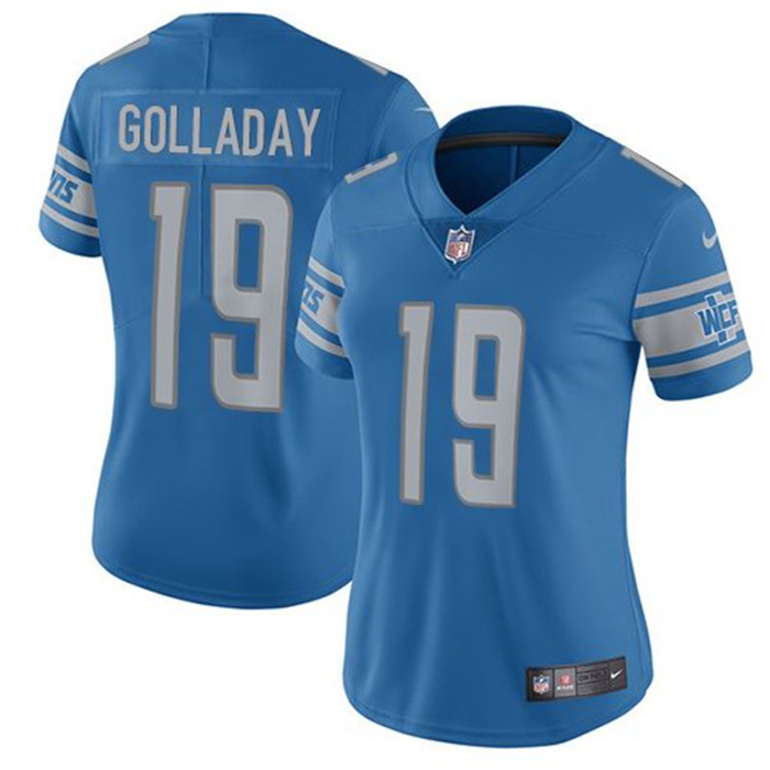 Lions 19 Kenny Golladay Blue Women Vapor Untouchable Limited Jersey