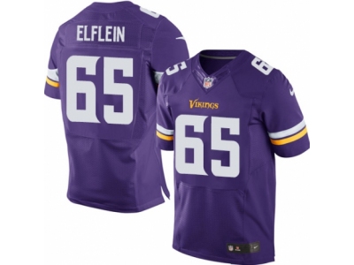 Minnesota Vikings 65 Pat Elflein Elite Purple Team Color NFL Jersey