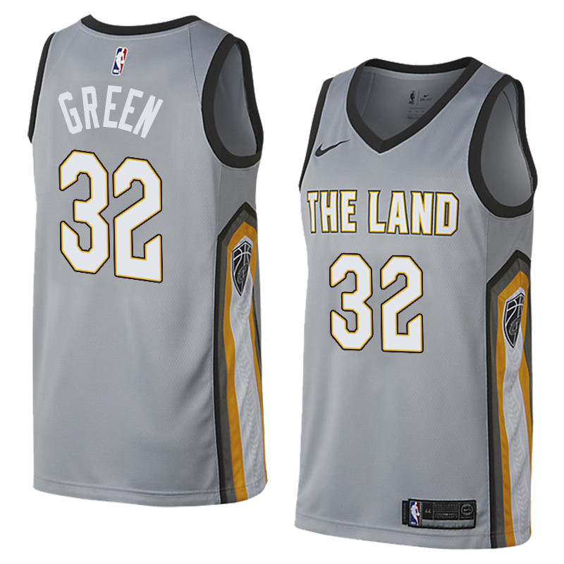NBA Cleveland Cavaliers #32 Jeff Green Jersey 2017 18 New Season City Edition Grey Jersey