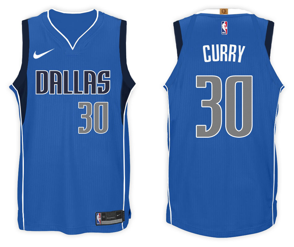 NBA Dallas Mavericks #30 Seth Curry Jersey 2017 18 New Season Blue Jersey