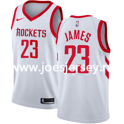  NBA Houston Rockets #23 LeBron James White Jersey