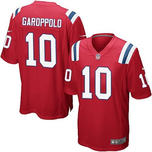 Patriots 10 Jimmy Garoppolo Red Alternate Youth Stitched NFL Elite Jersey