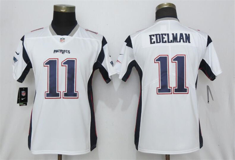  Patriots 11 Julian Edelman White Women Vapor Untouchable Limited Jersey