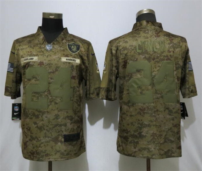 Raiders 24 Marshawn Lynch Camo Salute To Service Limited Jersey