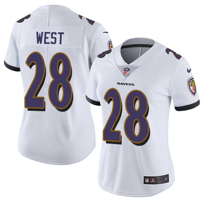 Ravens 28 Terrance West White Vapor Untouchable Limited Jersey