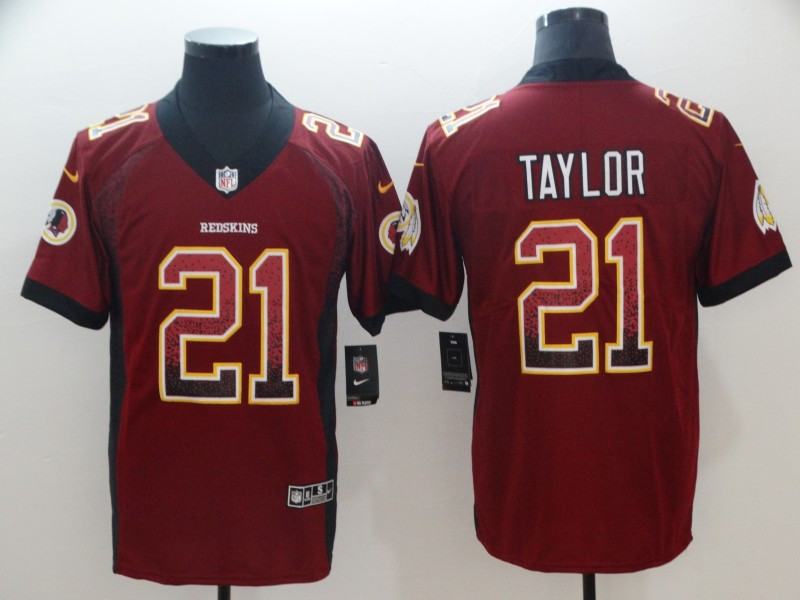 Redskins 21 Sean Taylor Red Drift Fashion Limited Jersey