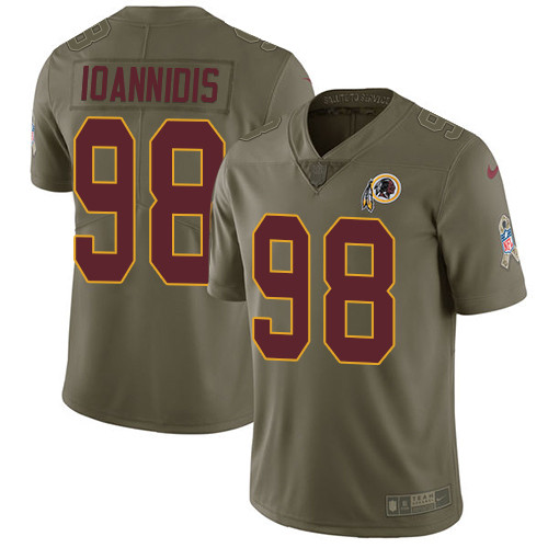  Redskins 98 Matthew Idanniois Olive Salute To Service Limited Jersey