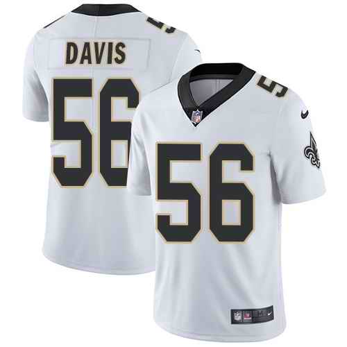Saints 56 DeMario Davis White Vapor Untouchable Limited Jersey