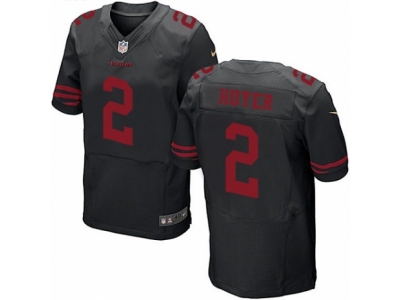 San Francisco 49ers 2 Brian Hoyer Elite Black NFL Jersey