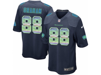 Seattle Seahawks 88 Jimmy Graham Limited Navy Blue Strobe NFL Jersey