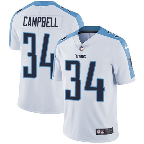 Titans 34 Earl Campbell White Vapor Untouchable Limited Jersey