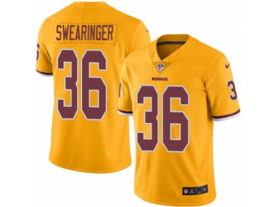 Washington Redskins 36 D J Swearinger Elite Gold Rush NFL Jersey